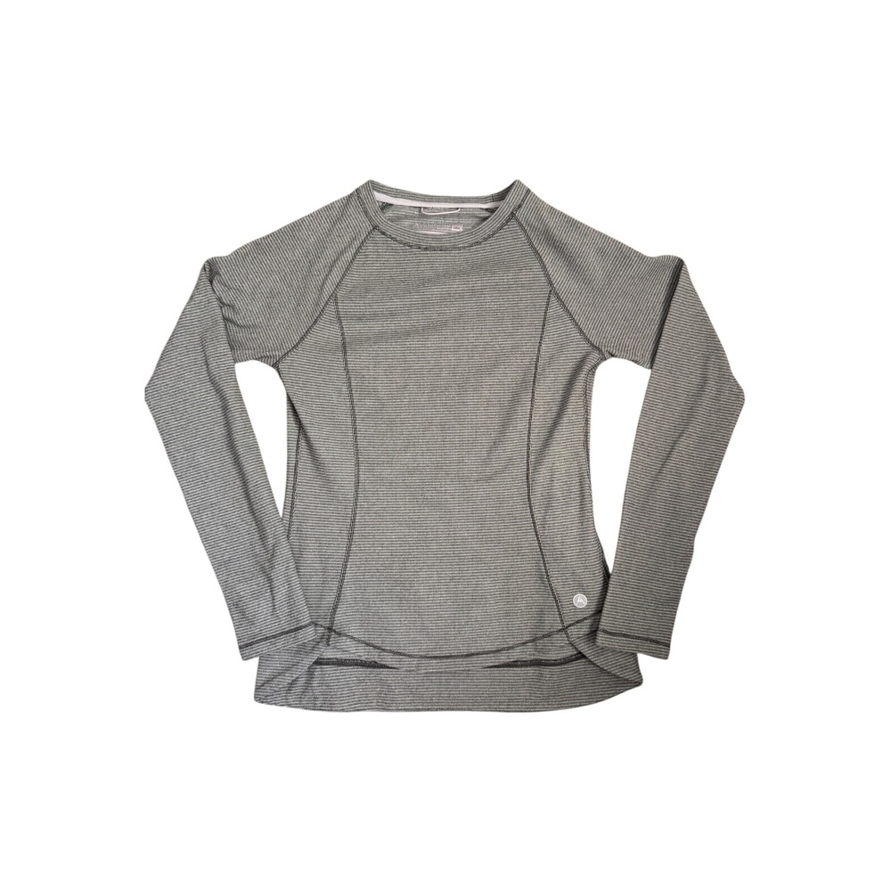 Avalanche Outdoor Supply Women's Grey Stripe Long Sleeve Active Top Size Small